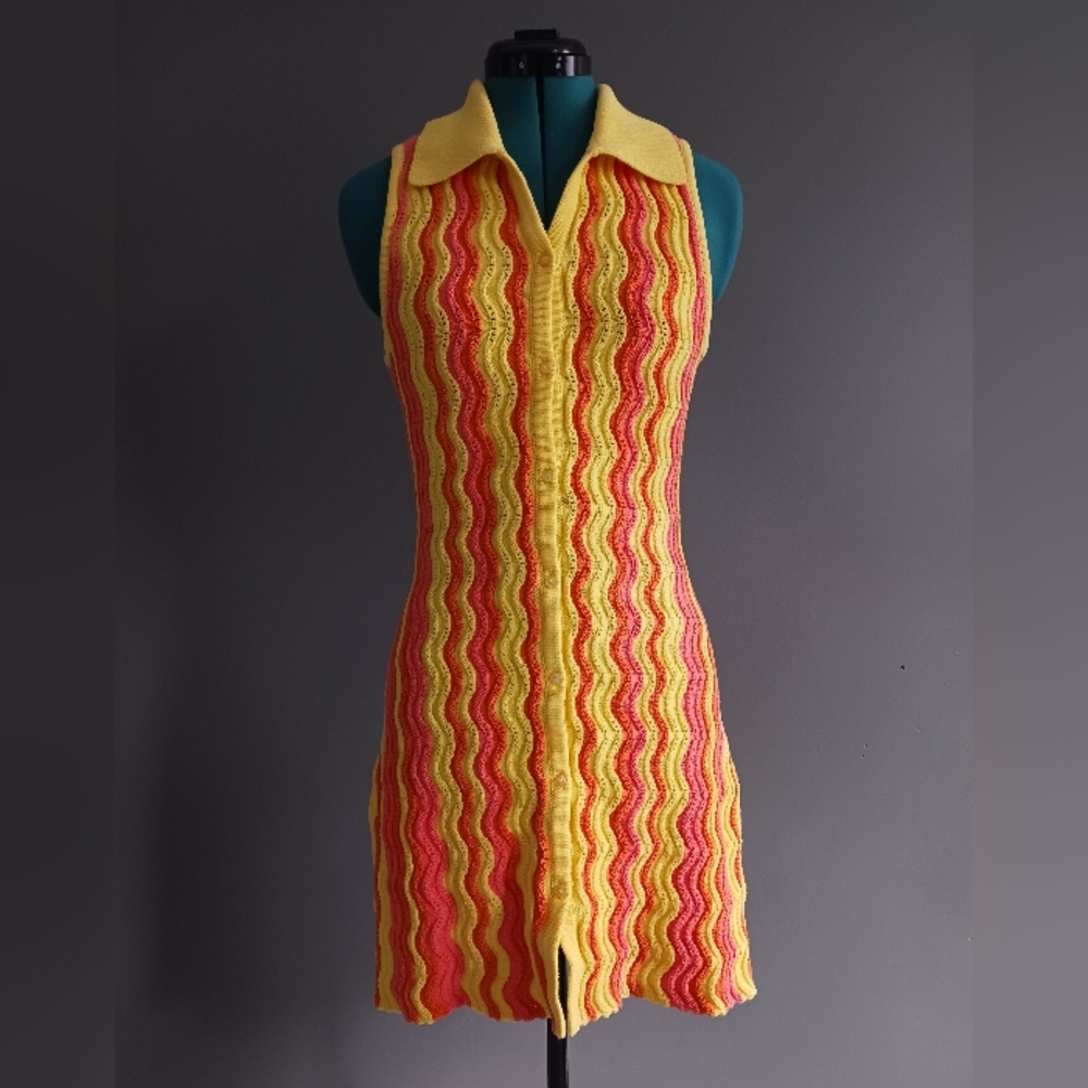 The Wolf Gang Kiki Knit Retro Dress Size L